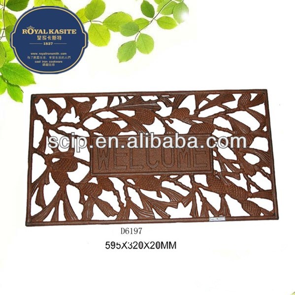 cheap cast iron door mat with welcome signs for garden