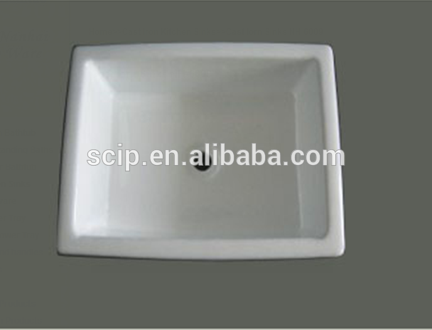 square hot selling enameled cast iron countertop sinks
