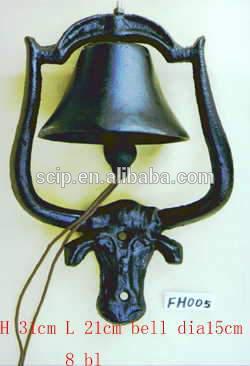 decoration cast iron bell, cast iron cown bell.