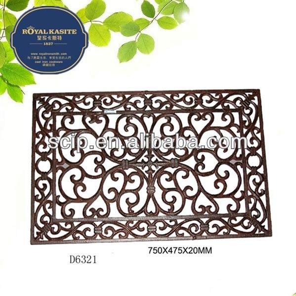 square cast iron door mat for garden decoration