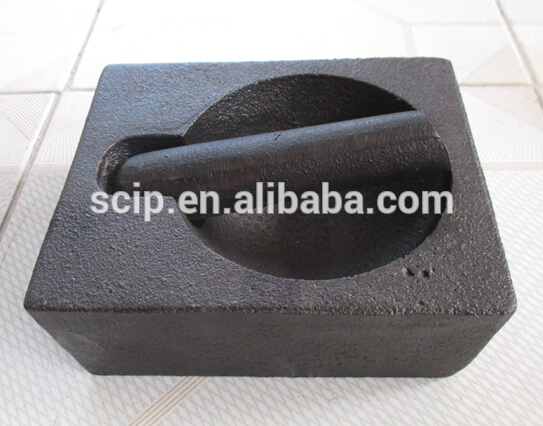 square cast iron mortar and pestle