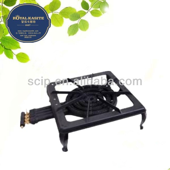 single gas rings cast iron burner with four brass hoses