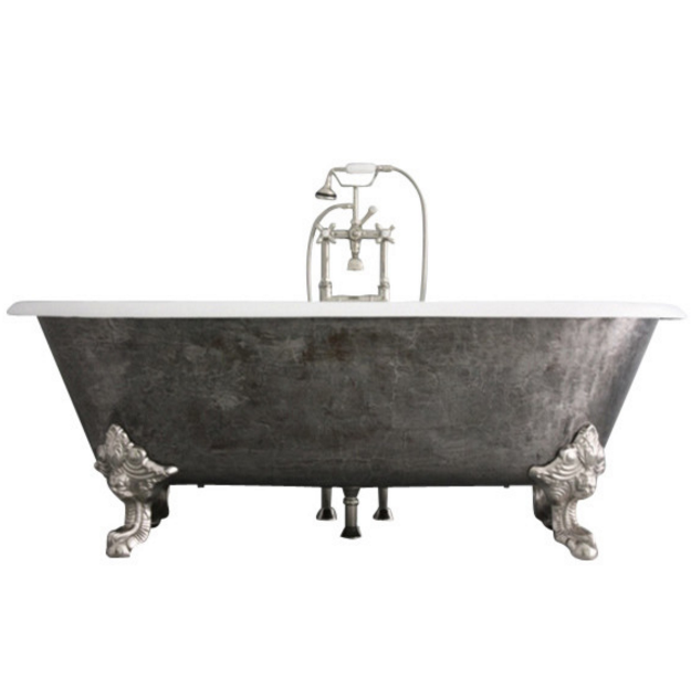 Double Ended Cast Iron Tub With Drain