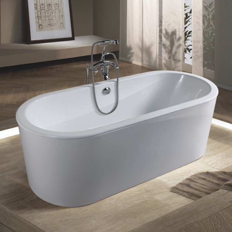 hot white color acrylic freestanding bathroom tub