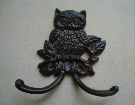 owl look cast iron hanger cast iron hook