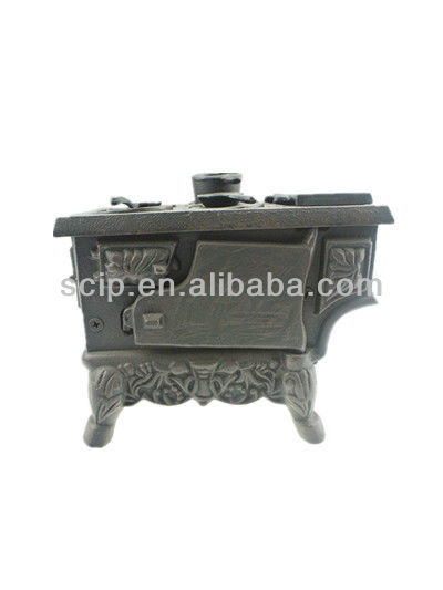 black cast iron toy stove
