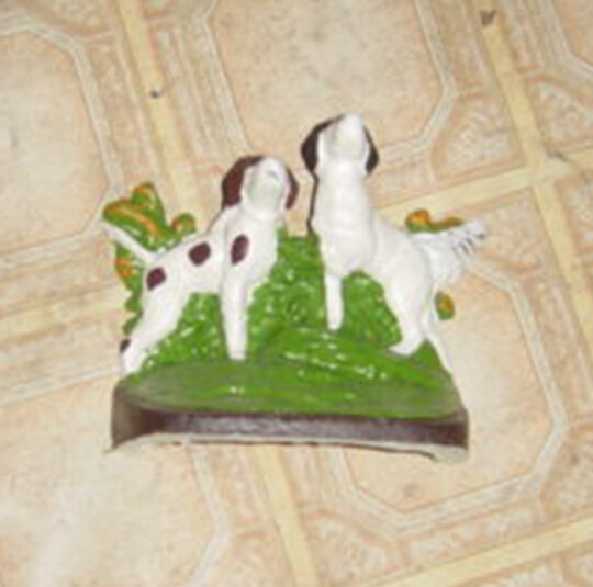 high quality double dogs cast iron door stop