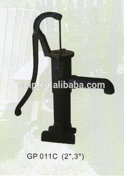 High quality black painted cast iron antique garden pump