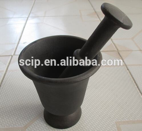 factory supply cast iron mortar and pestle