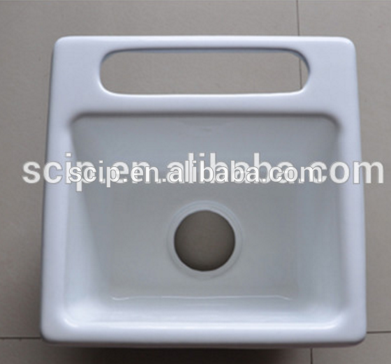 hot selling square enamel cast iron countertop sinks