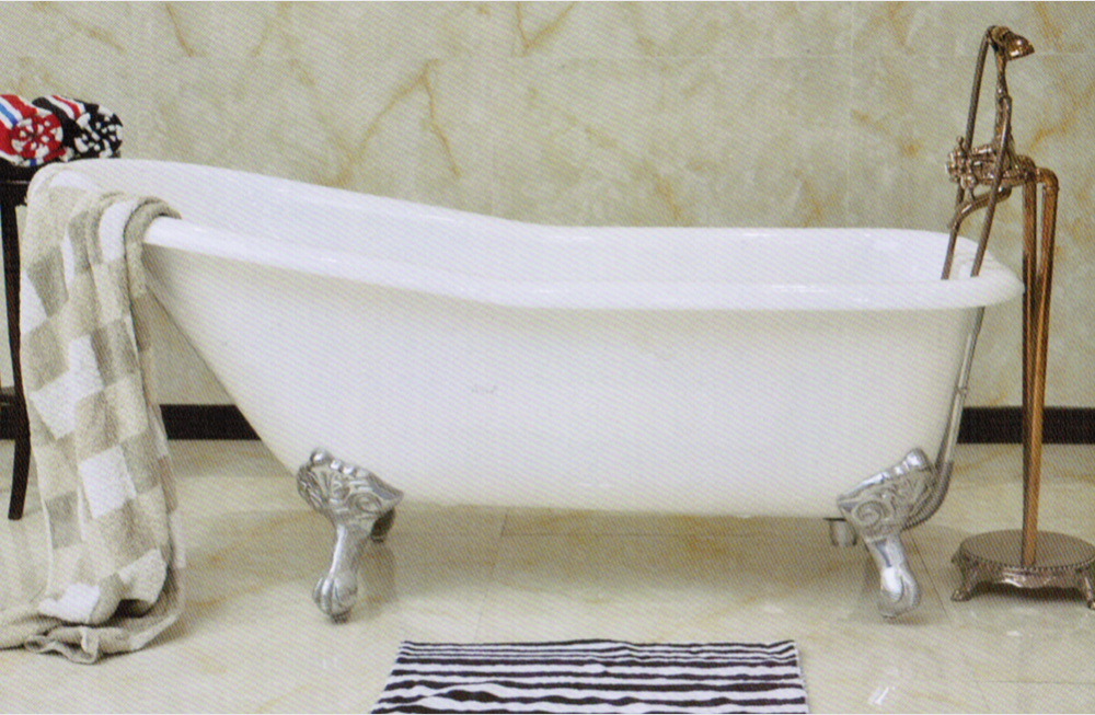 newest classical double ended bathtub,clawfoot cast iron bathtub