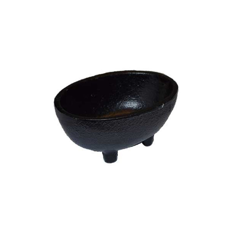 Home Fragrance Incense Holder Cauldrons Open Top Burner Oval Cast Iron 1 3/4 Great as Smudge Stick Holder