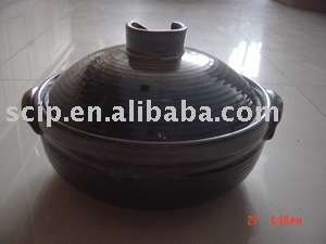 Hand-made ceramic casserole