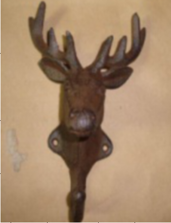 deer head cast iron coat hook YH04386