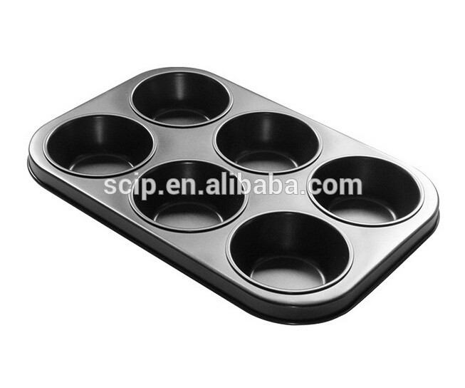 high quality cheap carbon steel muffin pan 6 cups