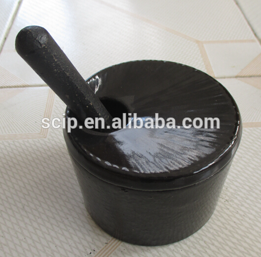 2016 hot sale cast iron mortar and pestle