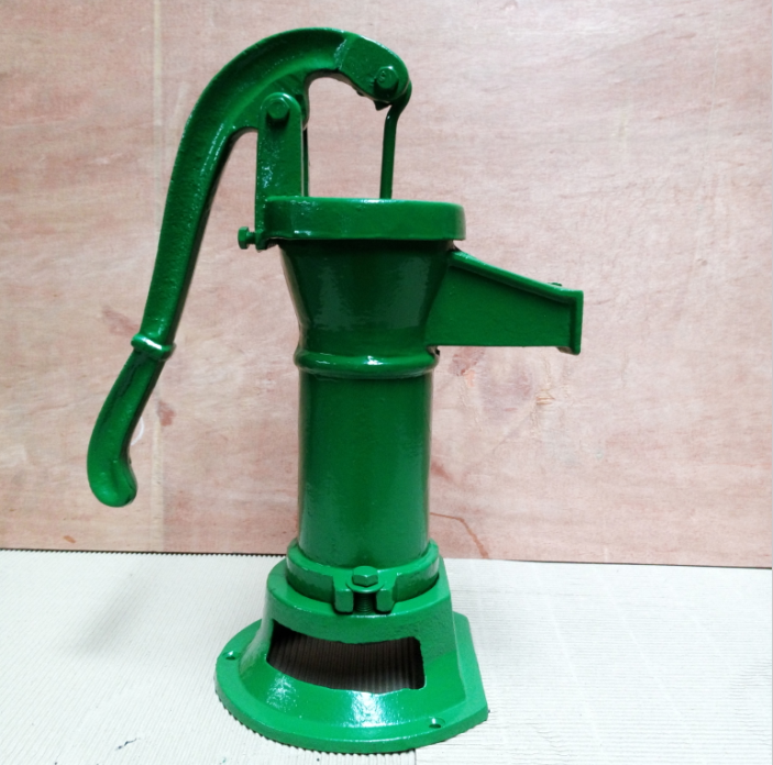 colorful painted manual hand cast iron water pump