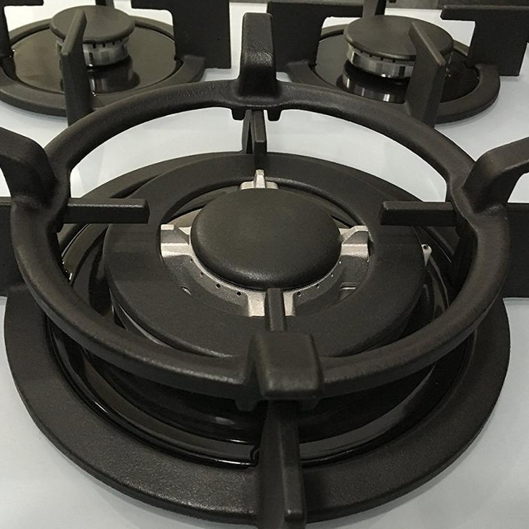 Black Cast Iron Wok Support Stand for Gas Hobs