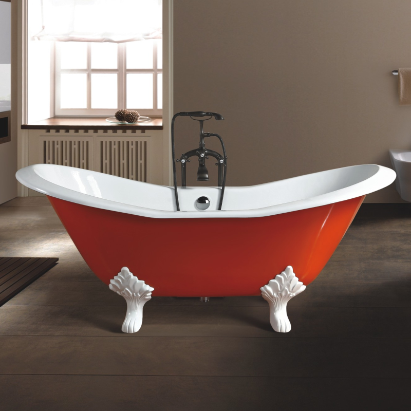 classical double ended bathtub clawfoot
