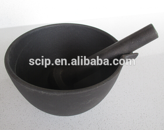 manufacturer supply cast iron mortar and pestle