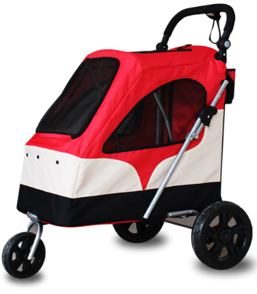 CB-PS06BL Three Wheels Carrier Strolling Cart with Weather Cover
