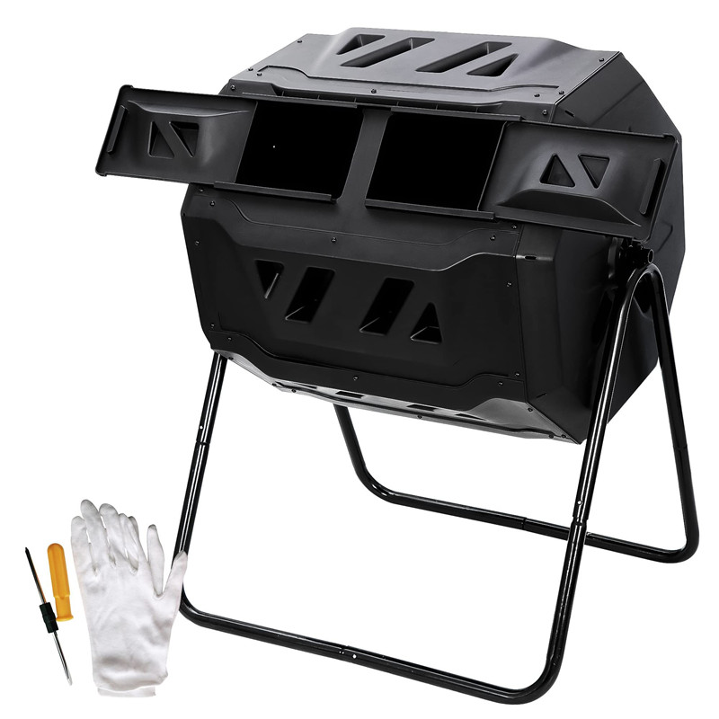 Outdoor Dual Chamber Tumbling Composter