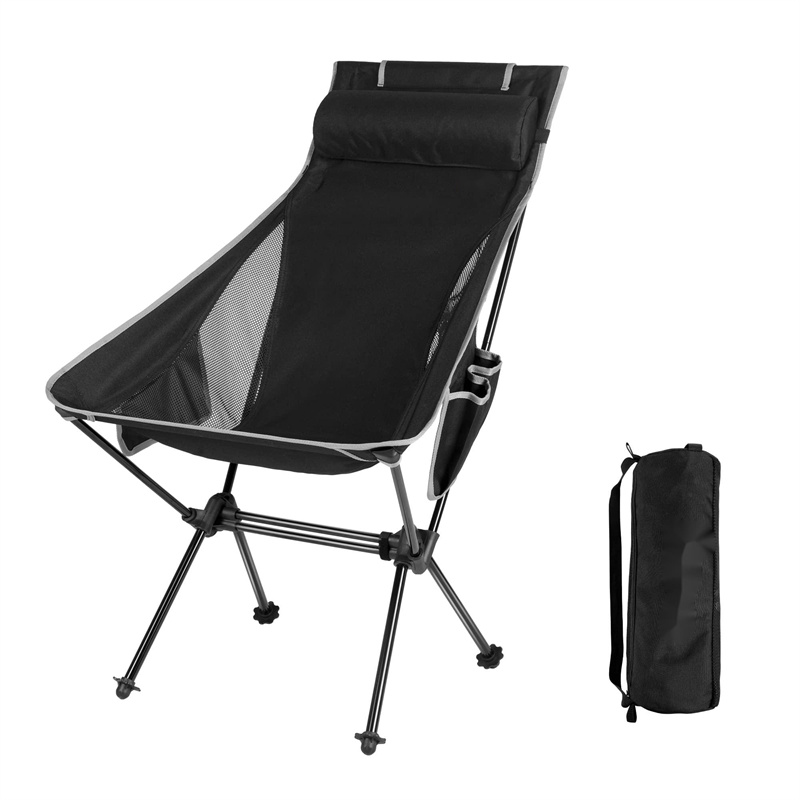 ltralight High Back Camping Chair, Lightweight Folding Chairs with Headrest, Portable Compact for Outdoor Camp, Hiking, Picnic, Backpacking