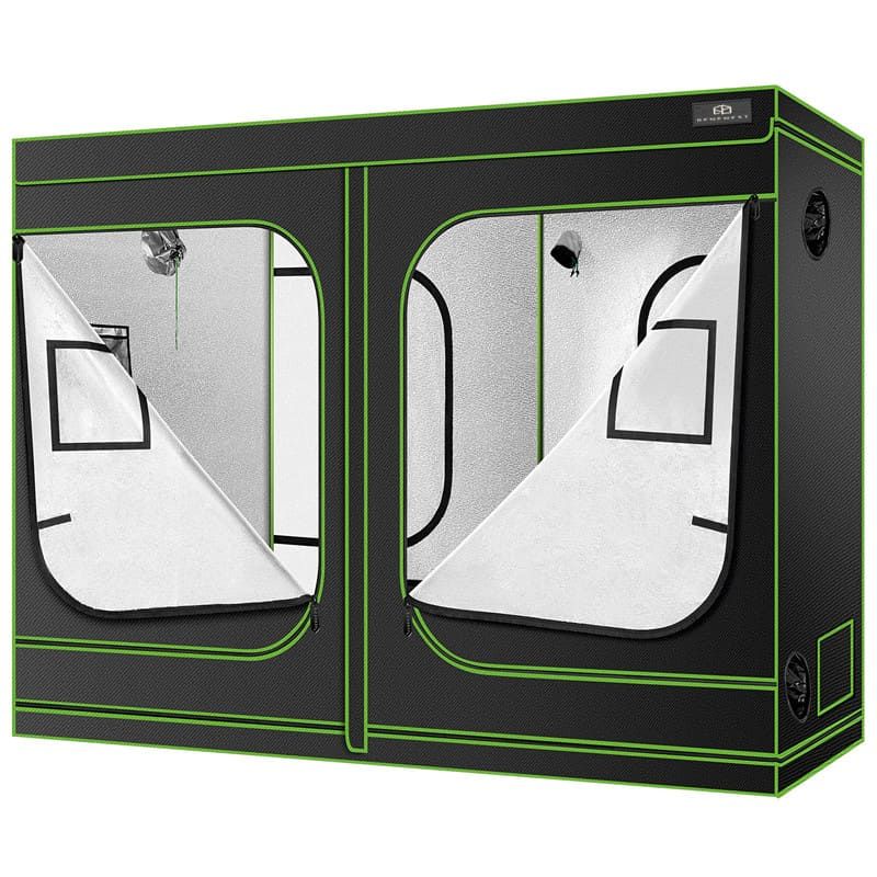 Grow Tent 96"x48"x80''Reflective 600D Mylar Hydroponic with Observation Window, Floor Tray and Tool Bag for Indoor Plant Growing