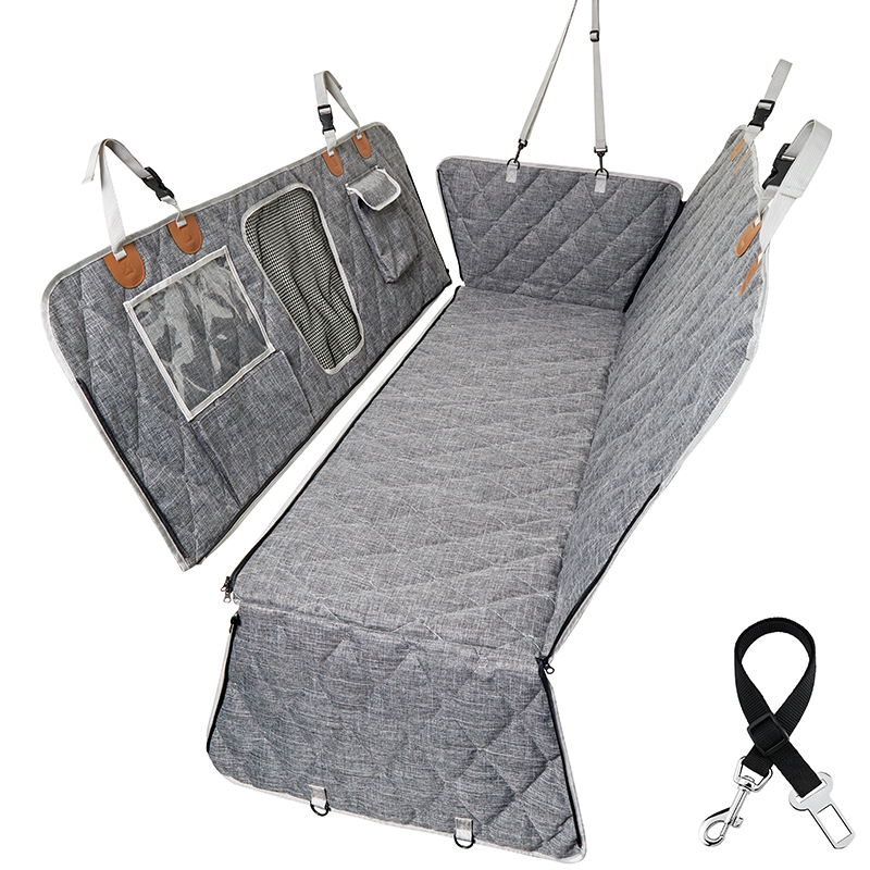 CB-PCR45U Back Seat Extender for Dogs, Dog Car Seat Cover for Back Seat Bed for Car Camping Air Mattress, Dog Hammock for Car Travel Bed