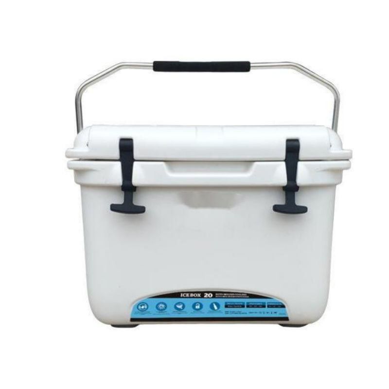 HT-RH20 Solid Portable Plastic Tan Cooler Box Keep Ice Frozen Longer
