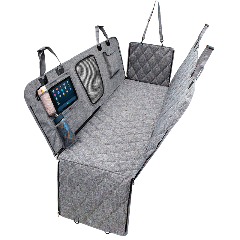 CB-PCR02U Back Seat Extender for Dogs, Dog Car Seat Cover for Back Seat Bed for Car Camping Air Mattress, Dog Hammock for Car Travel Bed