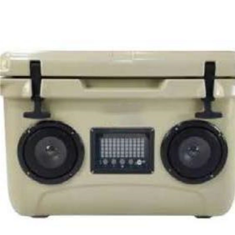 HT-RH35S Solid&Durable Functional Tan Hard Cooler Box With Built-in Bluetooth Speakers