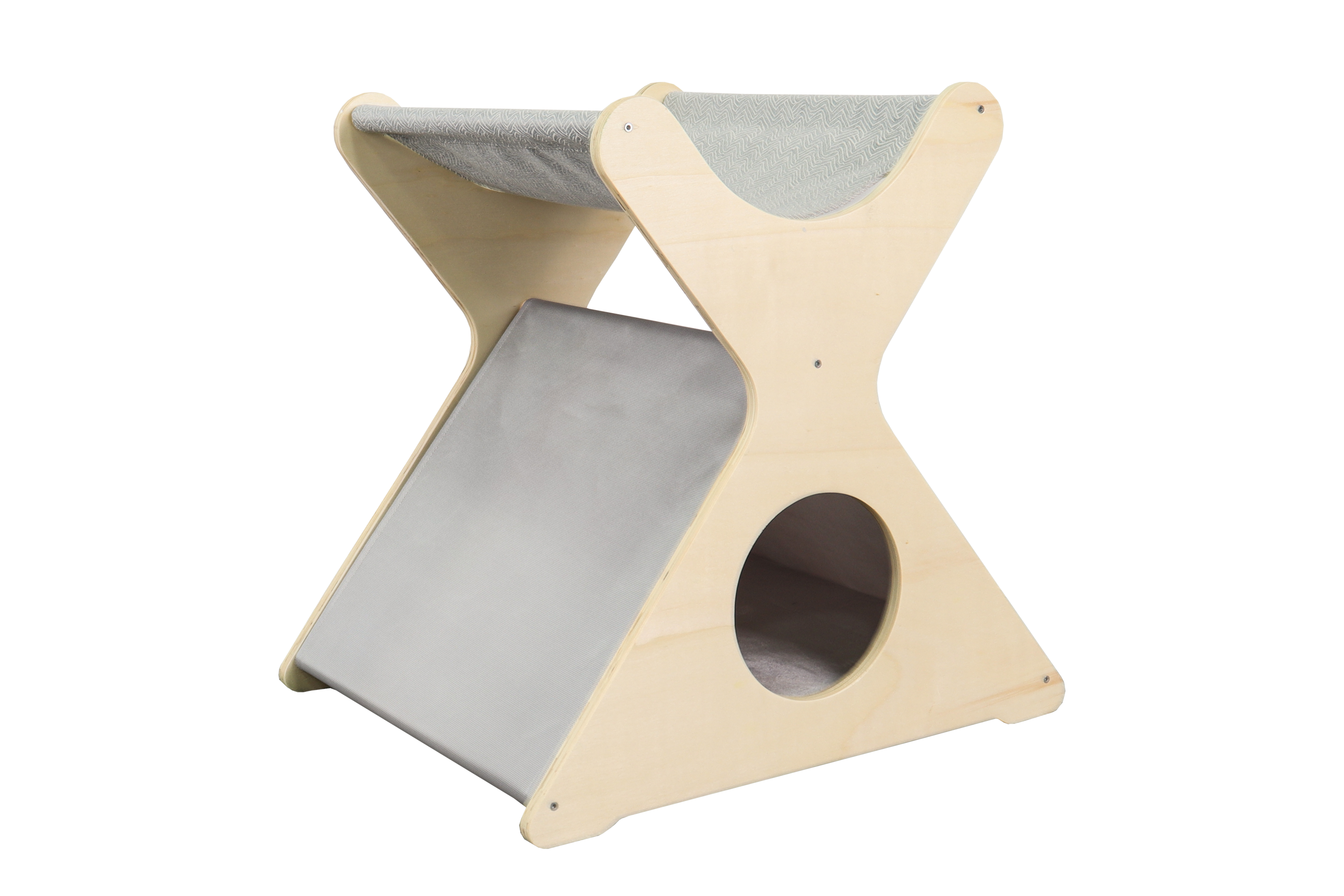 CB-PBM121140 X-Shaped Warm Cat House, Cat Shelter With Removable Soft Mat, Easy To Assemble