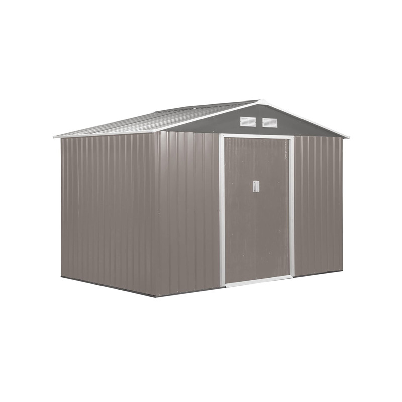 Metal Storage Shed Garden Tool House With Double Sliding Doors