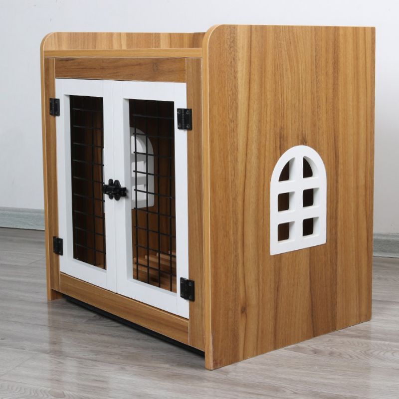 CB-PWC2101HY Pet Wooden Crate Dog Crate Furniture Style for Small Medium Pets, Wooden Dog Cage Table, Heavy Duty