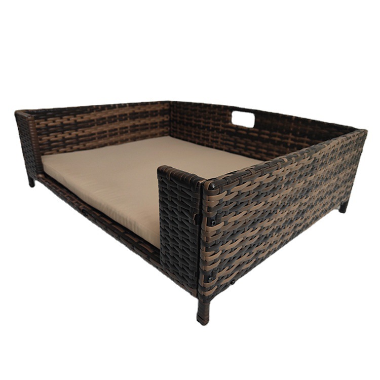 CB-PR063 Rattan Rectangular Pet Bed, Indoor/Outdoor