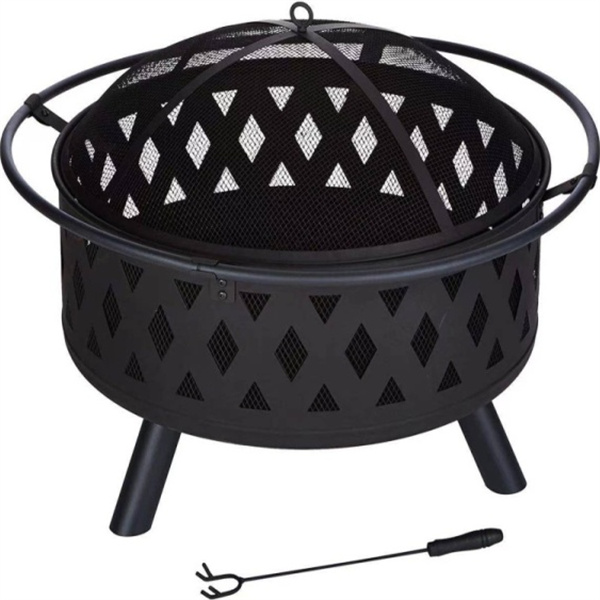 32" Round Cross weave Fire Pit 