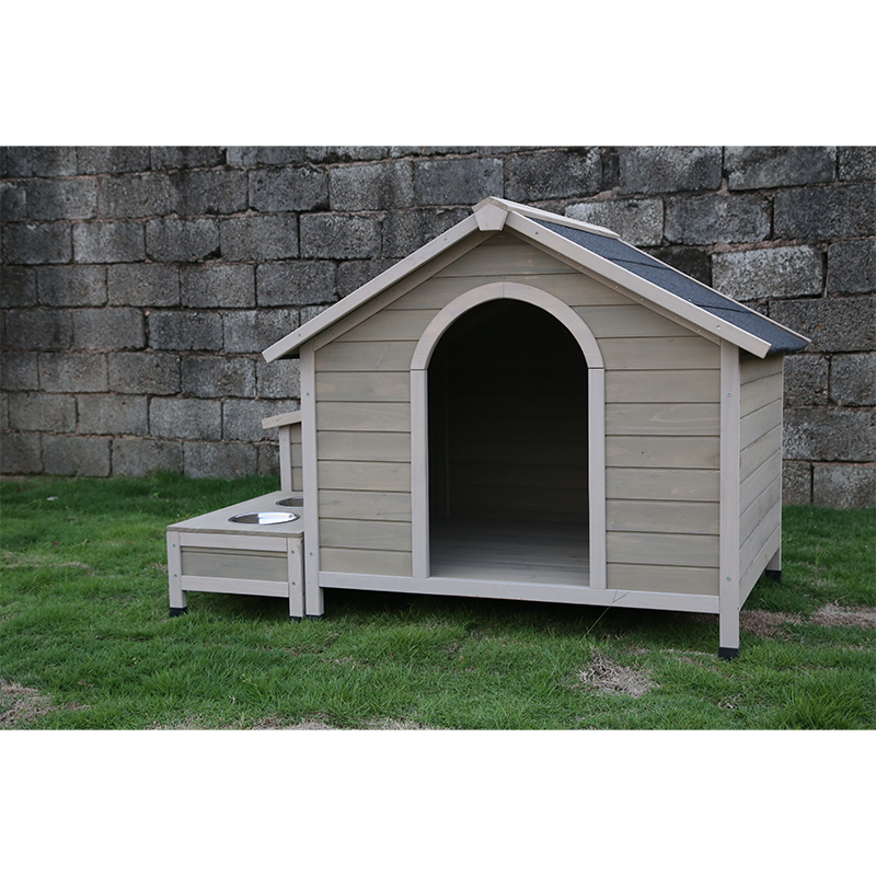 CB-PWH1070 Dog House,Wood Pet Cat Room Shelter, Wood Outdoor Insulated Weatherproof Dog House, Easy to Clean Waterproof Leak-Proof, Outdoor Wooden Pet Kennel With Bowls