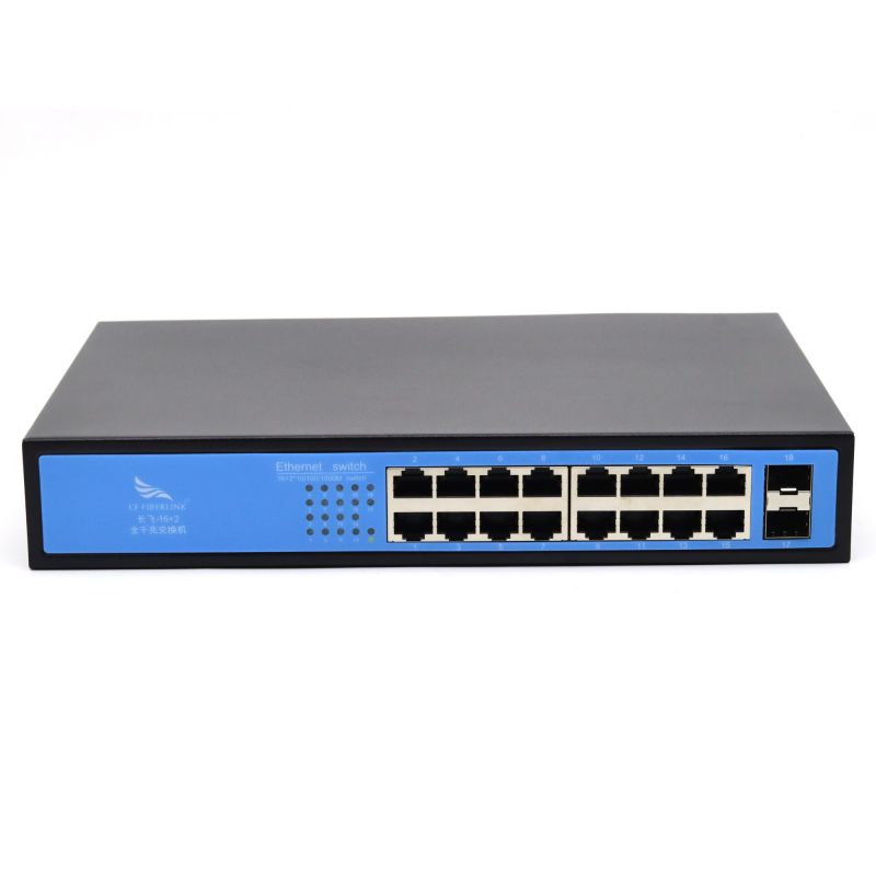 Gigabit 2 optical 16 electricity security switch