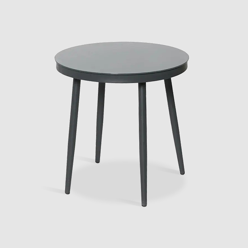 Wholesale Round Metal Tray Top Side Table Carbon Steel Tea Coffee Table White Color Indoor Outdoor Table