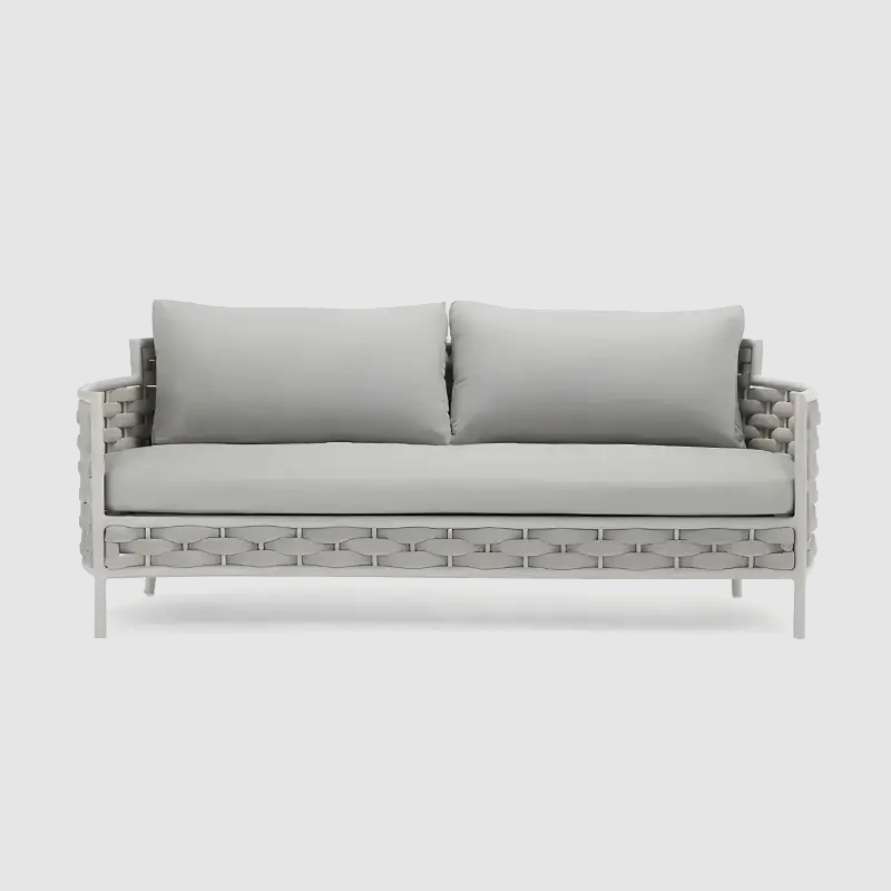 Wholesale high-quality luxury metal aluminum custom framed outdoor rattan sofa seating modular garden patio sofa