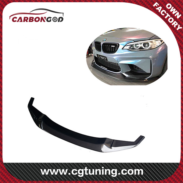 For BMW F87 M2 Carbon Fiber Front bumper Lip Splitter Spoiler MODE CARBON style 16-18 New style auto car styling