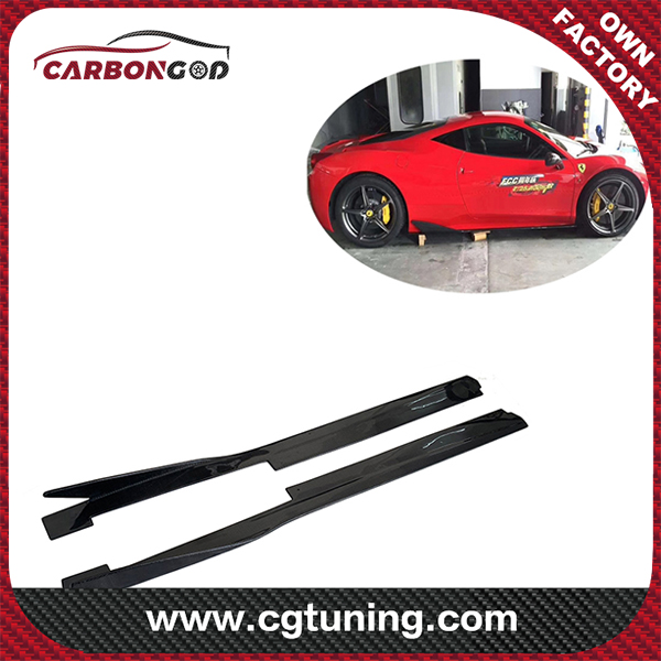 11-13 458 Italia Side Skirts carbon fiber side skirts for Ferrari 458 Italia