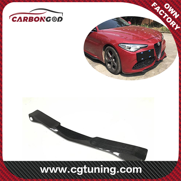 QV style Carbon FIber Front Bumper Lower Splitter Spoiler Lip For Alfa Romeo Sport 17-19