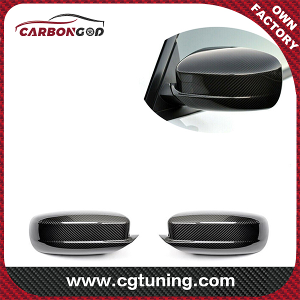 For 2011-2020 Dodge Charger Black Carbon Fiber Side Mirror Covers-Stick style- glossy finish