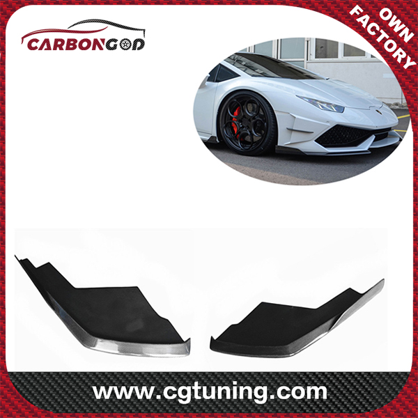 1 PAIR/ DM Style Carbon Fiber Front Bumper Splitter Lip Spoiler For Lamborghini Huracan LP610-4 LP580