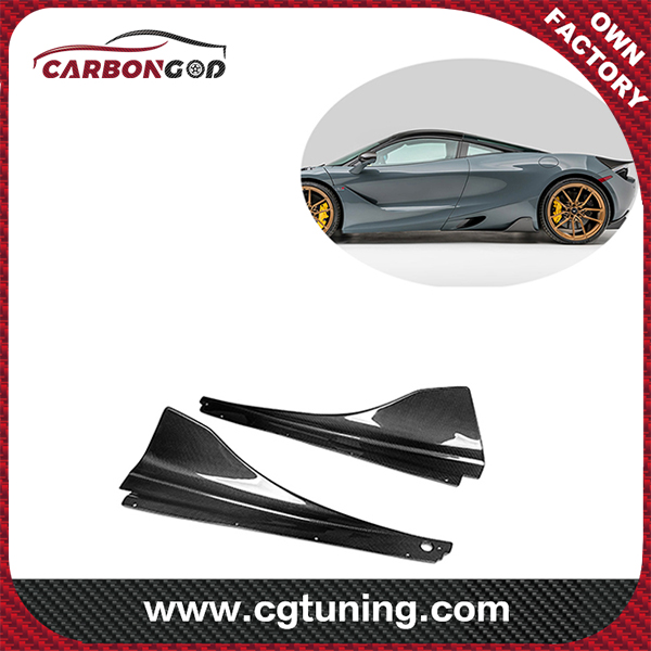 Dry Carbon Vor Style Carbon Fiber Side Blade Splitter For McLaren 720S 2017-19