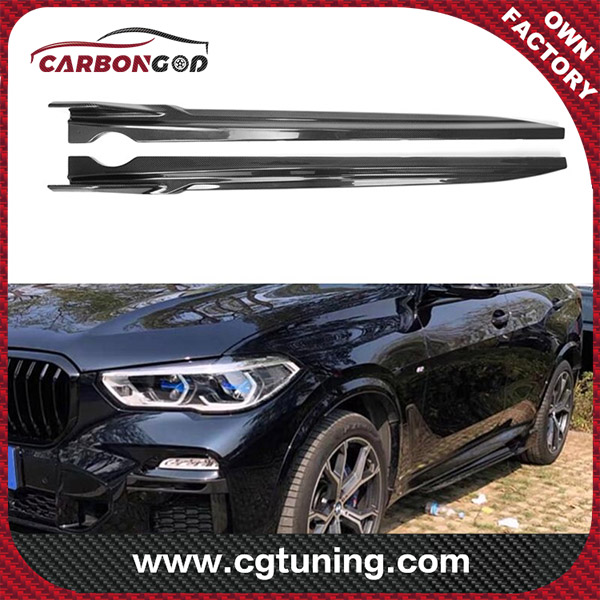 Carbon Side Skirt For BMW G05 X5 2019 2020 2021 Door Side Bumper Surround Protective Covers Car Exterior Modification Trim