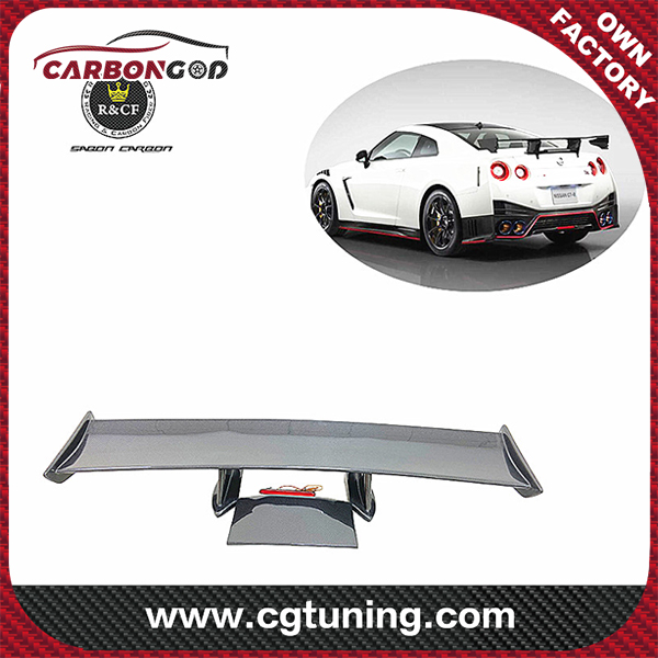 08-15 NSM Style Carbon Fiber GT Wing Rear Trunk Spoiler For Nissan GTR R35