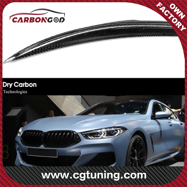 Dry Carbon Fiber Rear Deck Spoiler Duckbill Car Wing for BMW 8 Series Gran Coupe G16, F93 M8 V-Style Spoiler 2020-1N